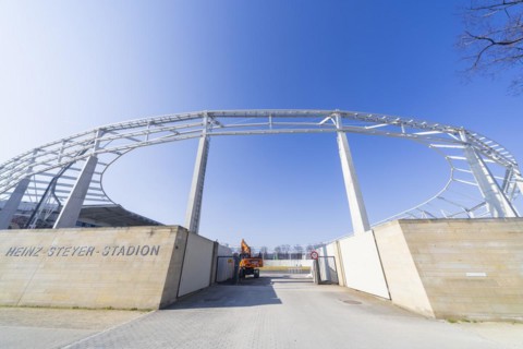 The Heinz Steyer Stadium is a football stadium with athletics facilities in the Friedrichstadt