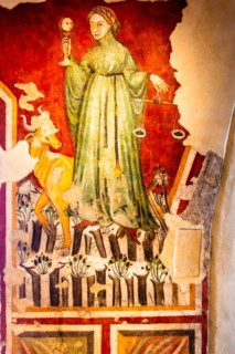 Frescoes, Museo Civico d'Arte, Palzuo Ricchieri, old town centre with magnificent aristocratic