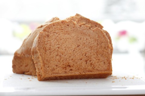 Wheat bread sliced on a board