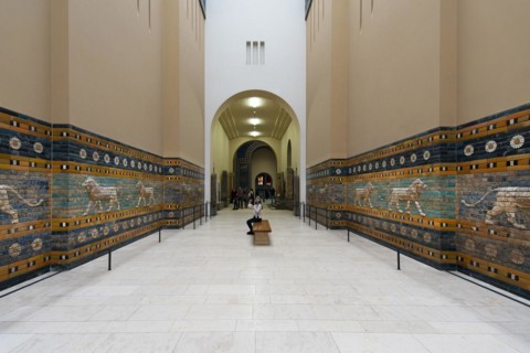 Entrance to the Ishtar Gate of Babylon, Pergamon Museum, Berlin, Germany, Europe