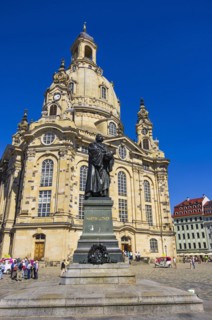 Statue of Doctor Martin Luther after Ernst Rietschel on the Neumarkt in front of the Church of Our