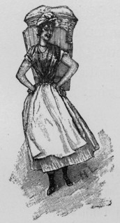 Viennese laundry needle, Vienna, portrait, young woman, laundry basket, apron, work,