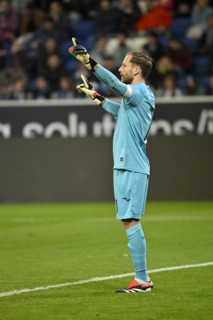 Goalkeeper Oliver Baumann TSG 1899 Hoffenheim (01), Gesture, Gesture, PreZero Arena, Sinsheim,