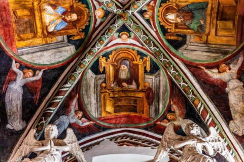 Ceiling frescoes, Duomo di San Marco, old town centre with magnificent aristocratic palaces and