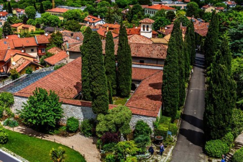 Cloister at Duino Castle, with spectacular sea view, private residence of the Princes of Thurn and