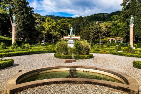 Park of Miramare Castle with marvellous view of the Gulf of Trieste, 1870, residence of Maximilian