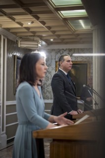 Annalena Baerbock (Alliance 90/The Greens), Federal Foreign Minister, photographed during her visit