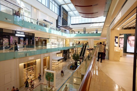 The Dubai Mall shopping centre. The largest mall in the world offers countless shopping and