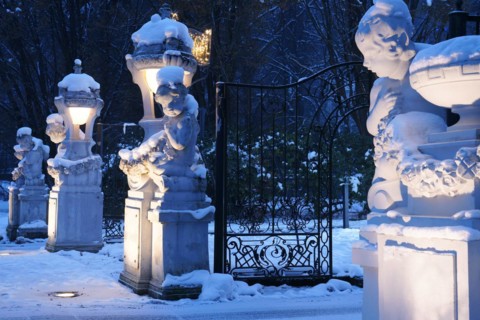 Illuminated Christmas angels, Karlovy Vary, Czech Republic, Karlovy Vary, West Bohemia, Czech