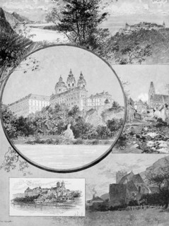 Vienna in various scenes, Danube, Klosterneuburg Abbey, Moelk Abbey, Goettweig Abbey, St Michael's