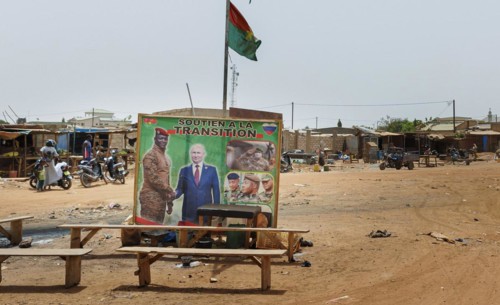 The new president who came to power in a coup, Ibrahim Traore, promotes friendship with Russia,
