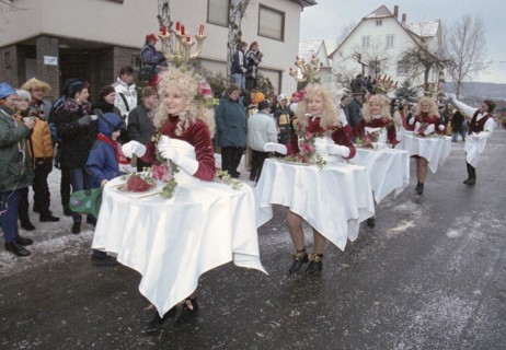 Carnival in Wasungen, Thuringia on 13.02.1999. The Wasungen carnival is known for its popular