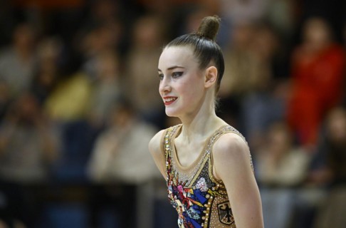 World champion Darja Varfolomeev (GER), portrait, rhythmic gymnastics, RSG, Schmiden International