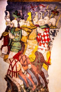 Frescoes, Museo Civico d'Arte, Palzuo Ricchieri, old town centre with magnificent aristocratic