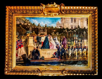 Paintings, Elisabeth Interior rooms in neo-renaissance, neo-baroque style, Miramare Castle with