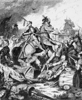 Battle of Hemmingstedt in 1500, Dithmarschen, 16th century, horseman, knight, armour, helmet,