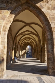 Arcades of the Old Town Hall in Minden, Muehlenkreis Minden-Luebbecke, North Rhine-Westphalia,