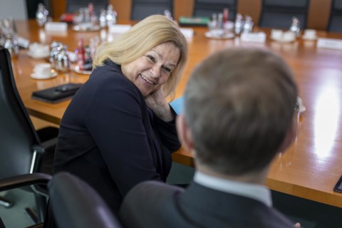 Christian Lindner, Federal Minister of Finance, with Nancy Faeser, Federal Minister of the Interior