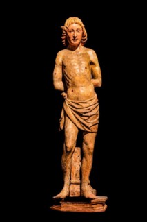 St Sebastian, Domenico da Tolmezo, 15th century, Palazzo Patriarcale, Dioezesan Museum with the