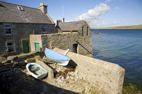 The Lodberrie, traditional fishing warehouse building, Lerwick, Shetland Islands, Scotland, United
