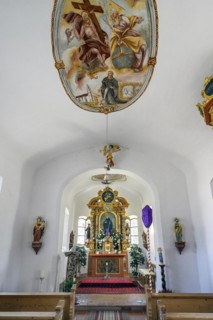 Filial church of St Leonhard, Boerwang, Allgaeu, Swabia, Bavaria, Germany, Europe