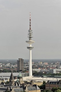 Hamburg TV Tower, Heinrich Hertz Tower, Tele-Michel, High Tower towers above an urban skyline,