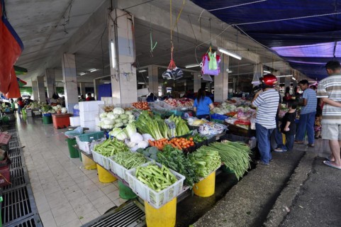 Market, vegetables, sarawak, malaysia