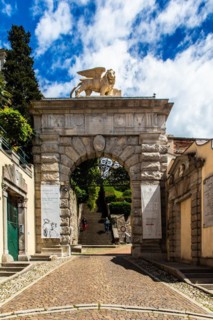 Arco Bollani by Andrea Palladio, 16th century, Udine, most important historical city of Friuli,