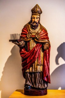 St. Blaise, workshop of Slavia Friulana, 17th century, Palazzo Patriarcale, Dioezesan Museum with