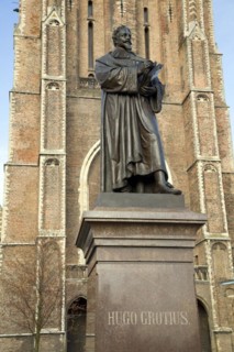 Statue Hugo Grotius, Nieuwe Kerk, Delft, Netherlands