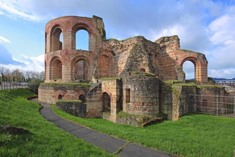 Roman UNESCO Imperial Baths and ancient historical bathing complex, thermal baths, Roman times,