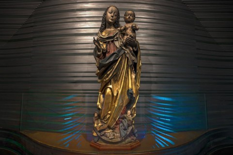 Sculpture of the Virgin and Child from around 1480, Marian Chapel of St Clare's Church,