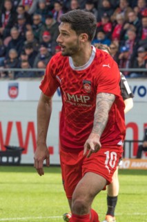 Football match, Tim KLEINDIENST 1.FC Heidenheim leads the way, Voith-Arena football stadium,