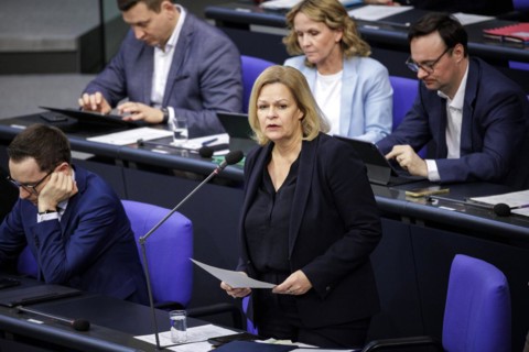 Nancy Faeser, Federal Minister of the Interior and Home Affairs, photographed during the government