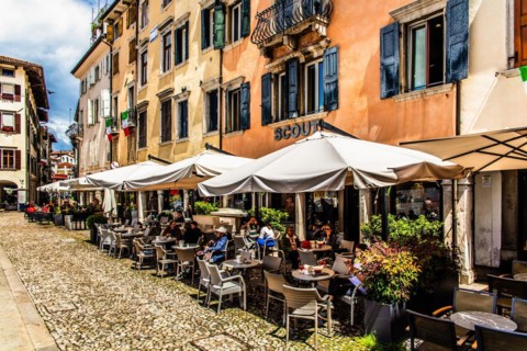 Piazza San Giacomom Udine, most important historical city of Friuli, Italy, Udine, Friuli, Italy,