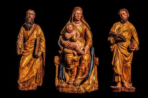 Madonna with Child between St Paul and St John, Antonio Tironi, 1525, Palazzo Patriarcale,