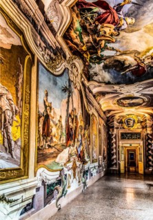 Galleria with the cycle of frescoes by G. B. Tiepolo, Palazzo Patriarcale, Dioezesan Museum with