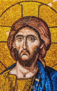 Christue, mosaic copy, Hagia sofia, Istanbul, mosaic school producing mosaic masters, Spilimbergo,