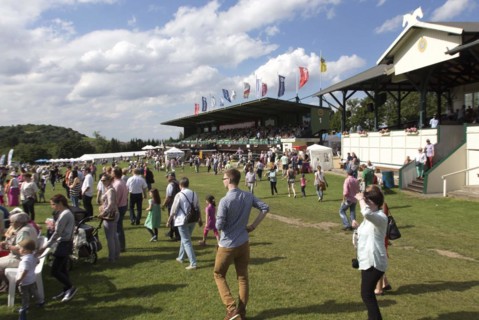 Visitors at the racecourse in Bad Harzburg, 21.07.2015