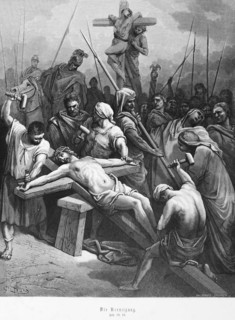 The crucifixion of Jesus, Gospel of John, chapter 19, Jesus is nailed to the cross, Golgotha,