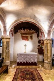 Crypt, Duomo di Santa Maria Maggiore, 13th century, historic city centre, Spilimbergo, Friuli,