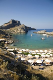 St Paul's Bay, Agios Pavlos, Lindos, Rhodes island, Greece, Europe