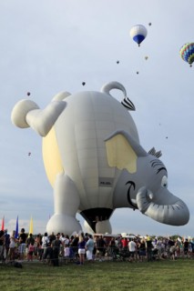 Hot-air balloons, Ballooning Festival, Saint-Jean-sur-Richelieu, Quebec Province, Canada, North