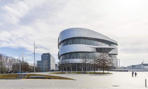 Mercedes-Benz Museum, exterior view, Baden-Wuerttemberg, Germany, Europe