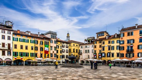 Piazza San Giacomom Udine, most important historical city of Friuli, Italy, Udine, Friuli, Italy,