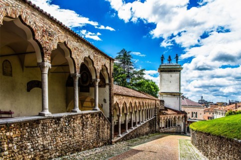 Stairway to the Castello di Udine, Udine, most important historical city of Friuli, Italy, Udine,
