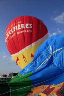 Hot-air balloons, Ballooning Festival, Saint-Jean-sur-Richelieu, Quebec Province, Canada, North