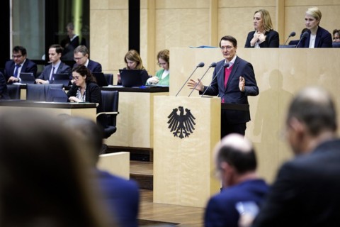 Karl Lauterbach, Federal Minister of Health, recorded during his speech at the 1042nd session of