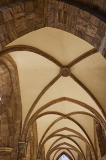 Round arches in the arcades of the Old Town Hall in Minden, Muehlenkreis Minden-Luebbecke, North