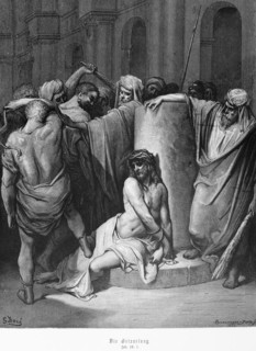 The scourging of Jesus, Gospel of John, chapter 19, Pilate, thorns, crown, beat, scourge, agony,